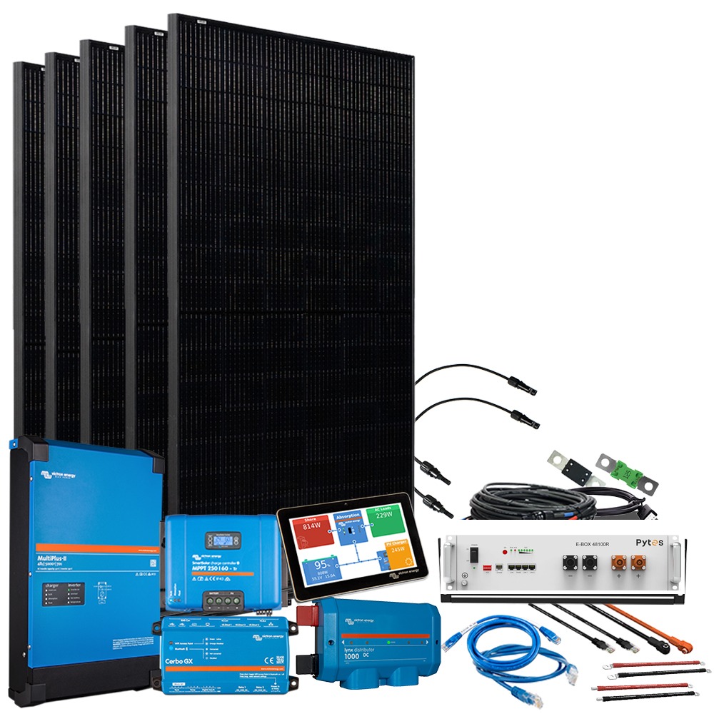 HomePremium S Budget USV-Solaranlage 2.250 Wp 5,12 kWh mit Pytes E-Box