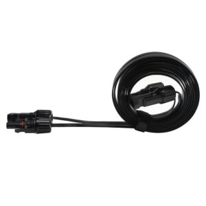 2,5m MC4 zu MC4 Flachkabel super flach 2x4mm² – aufgerollt mit MC4-Steckverbindern
