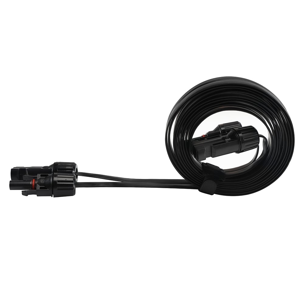 2,5m MC4 zu MC4 Flachkabel super flach 2x4mm² – aufgerollt mit MC4-Steckverbindern