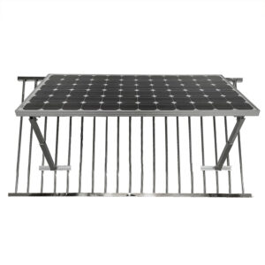 Solarmodul Halter für Balkongeländer neigungsverstellbar – Ansicht am Geländer