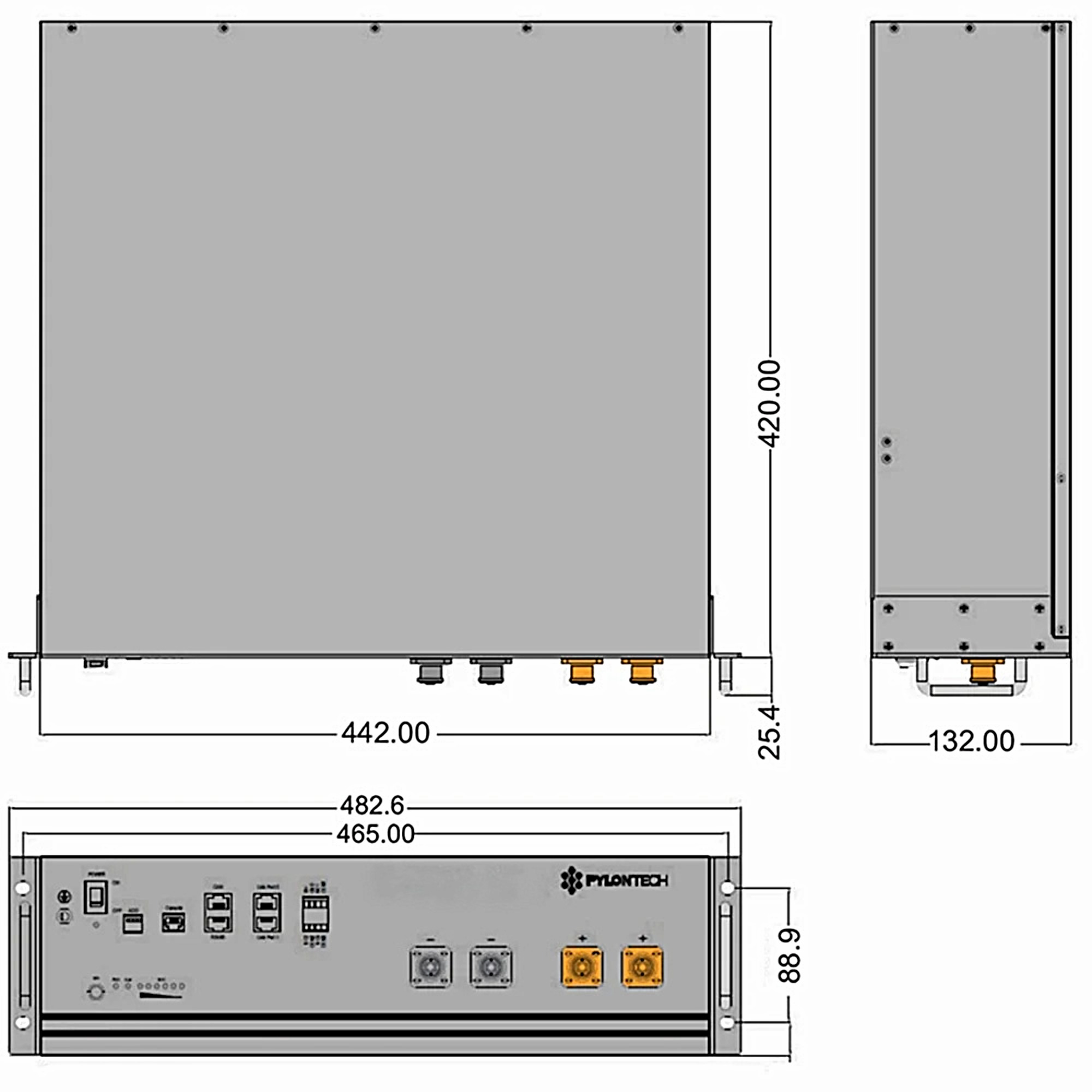 Pylontech US3000D Maßzeichnung