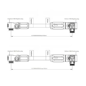 Pytes 4AWG Verbindungskabel Maßzeichnung