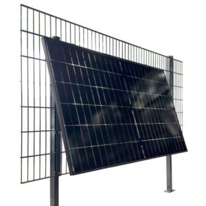 Wattstone ZaunPV Flexx – Solarmodul angewinkelt am Doppelstabmattenzaun