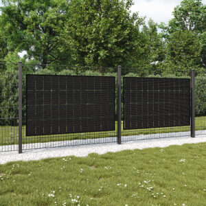 Wattstone ZaunPV Montagepaket M2B – zwei Solarmodule senkrecht am Doppelstabmattenzaun